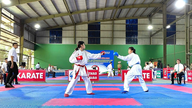 Sôi động Giải Vô địch Karate tỉnh Bình Dương năm 2024 - Ảnh 5.